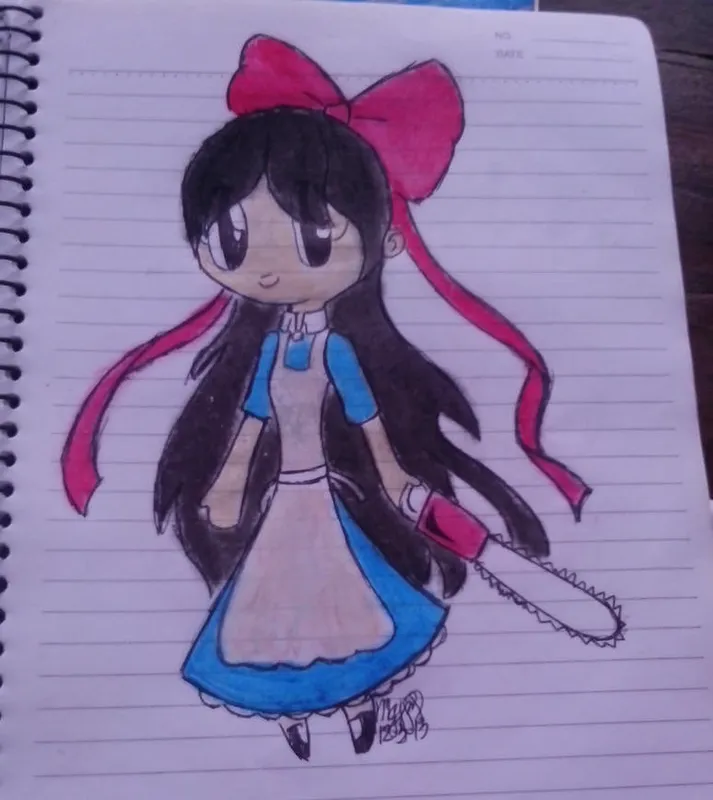 traditional chibi fanart of Aya