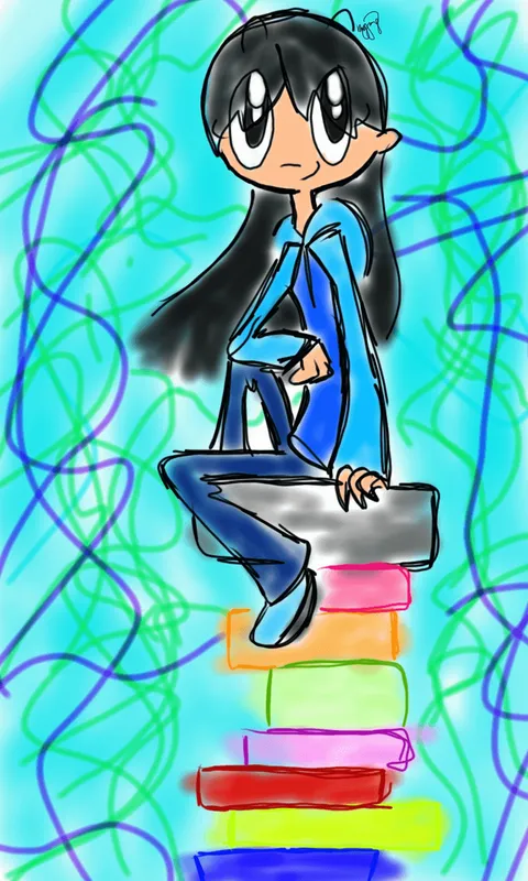 digital self-portrait fullbody