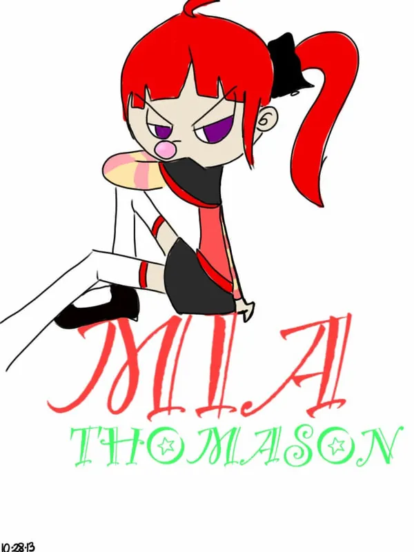 digital drawing of Mia, an original character