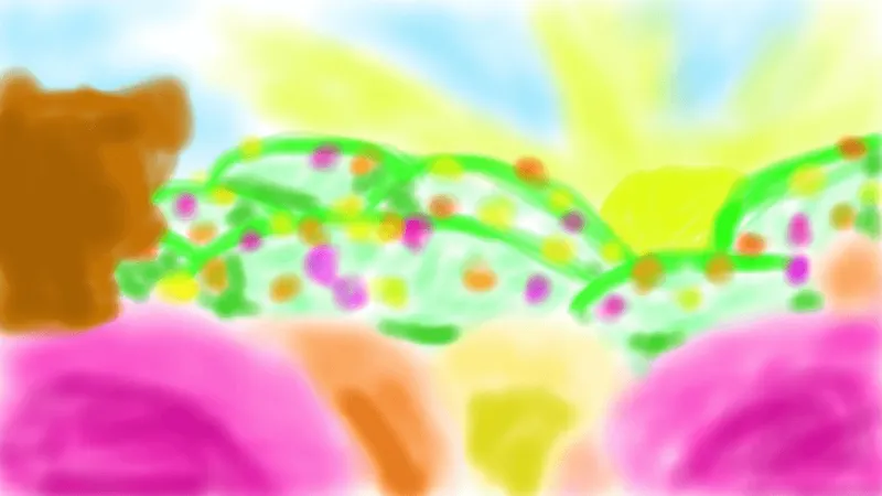 digital landscape fanart from the movie Lorax