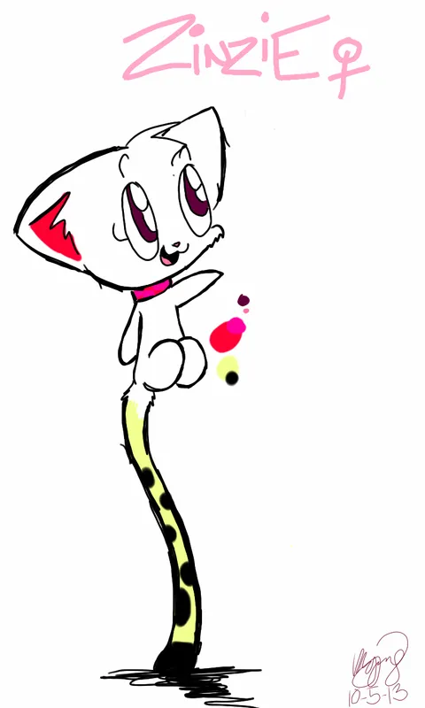 digital reference sheet for Zinzie