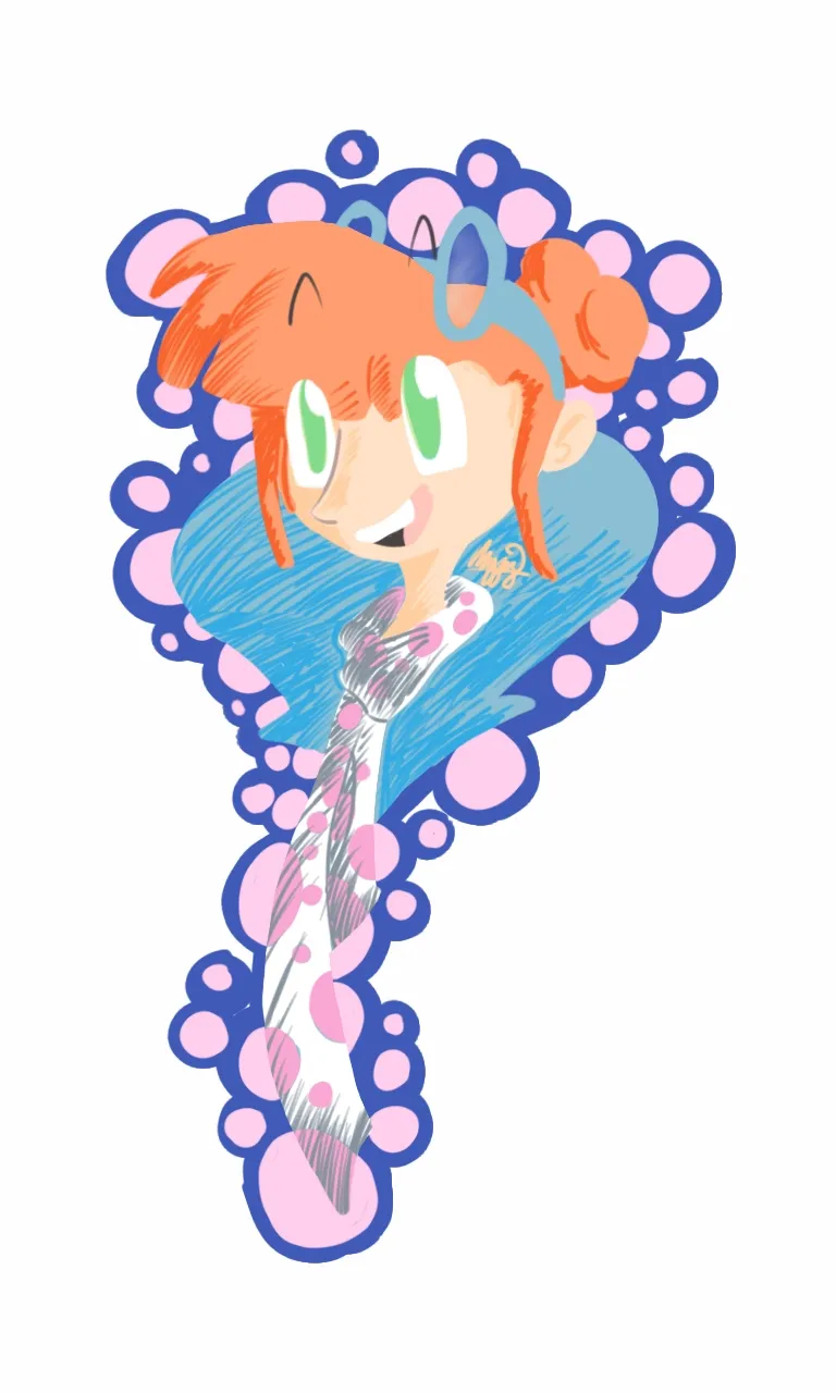 digital lineless headshot of Lucy from Despicable Me