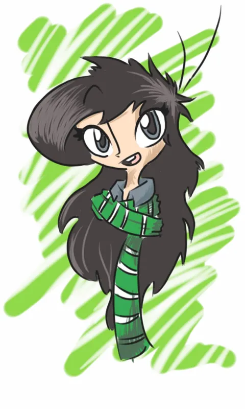 digital headshot of an OC with a scarf