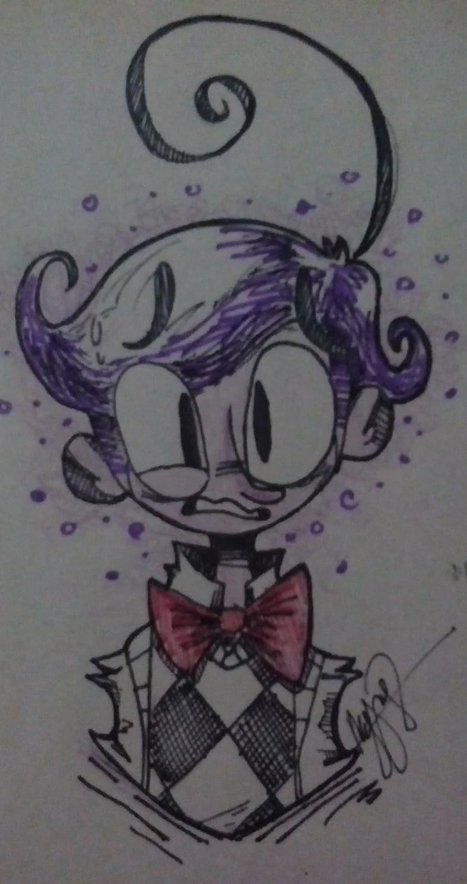 traditional art of a humanized Fear from Inside Out