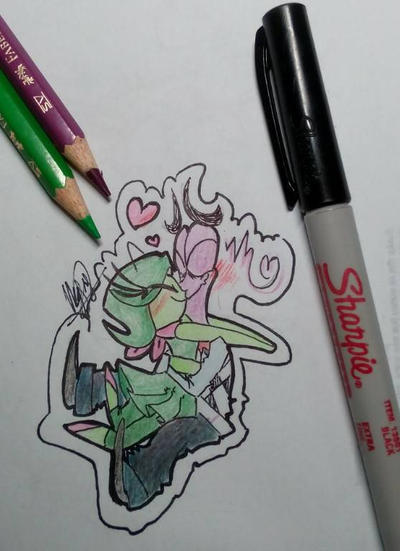 a traditional piece of Fear and Disgust kissing